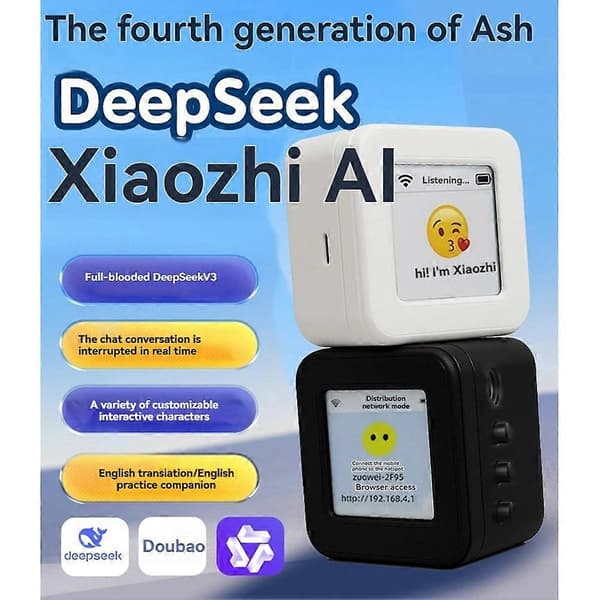 För DeepSeek AI Chat Robot 1,54 tums LCD-skärm Känslomässig interaktion Stöder 33 språk Elektronisk husdjur A color