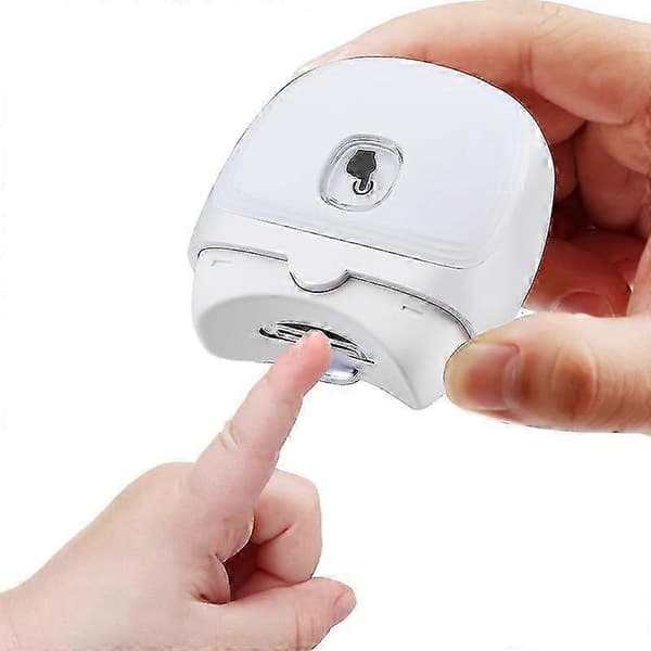 [RM]Electric nail clipper, 2-in-1 clipping and grinding automatic nail clipper White
