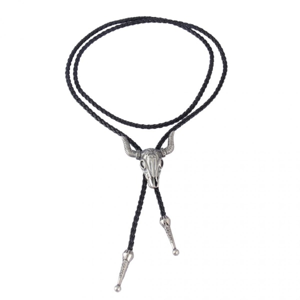 bolo tie läder slips western western dödskalle läder slips