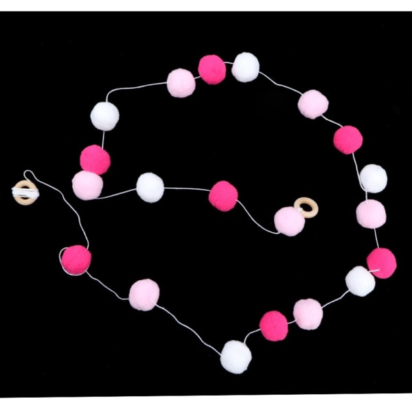Nordisk Stil Pom Pom Bollar Girlang Tält Hem Hängande Dekor Rosa Ros