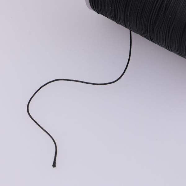 130 Meter Rund Polyester Vaxad Tråd Sömnad Svart Quilting