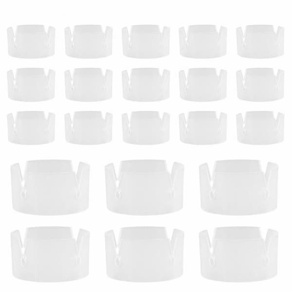 Plastik ballonbueklemmer til bryllupsindretning, 120-pak stik, 3,5 x 2,1 cm White 120pcs