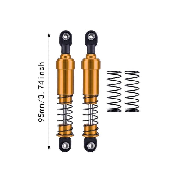 [RM]2 Stykker 1:10 RC Bil Støddæmper Tilbehør Reservedele til RC Bil Crawler lilla gold 9.5cm