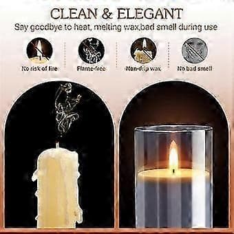 FlamelCandles juleglass med fjernkontroll LED-lys til julebryllup, bord