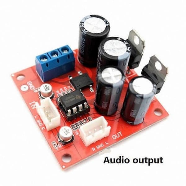NE5532 MM Phono Forforstærkerkort til Vinylpladespiller red