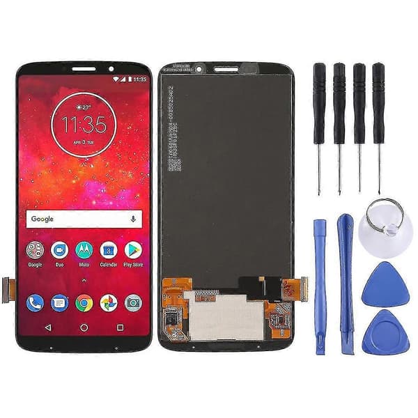 Tft Lcd-skærm til Motorola Moto Z3 Play med Digitizer Fuld Montering (sort)