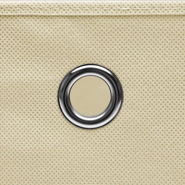 vidaXL Storage Boxes 10 pcs Cream 32x32x32 cm Fabric Creme 5650
