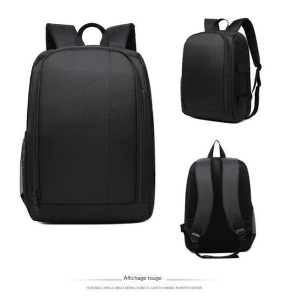 30L Camera Backpack, 11 Adjustable Compartments, Waterproof (Rain Cover Included), for Camera, Drone, 15.6\" Laptop - Black