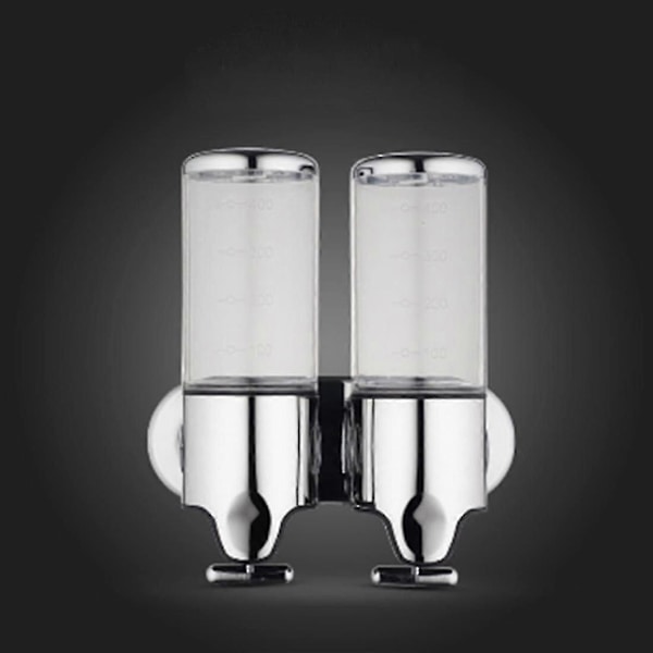 [RM]M-8009 Dobbelt-hoved Manuel Sæbedispenser Transparent