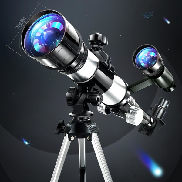 70mm HD Astronomical Reflector Telescope Monocular Set och Tripod Månfilter för vuxna barn