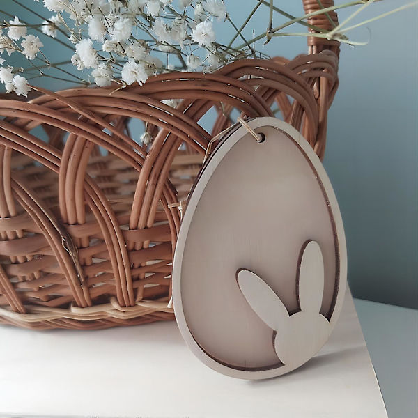 8 st Trä Påskägg Vår Dekorativ Ornament