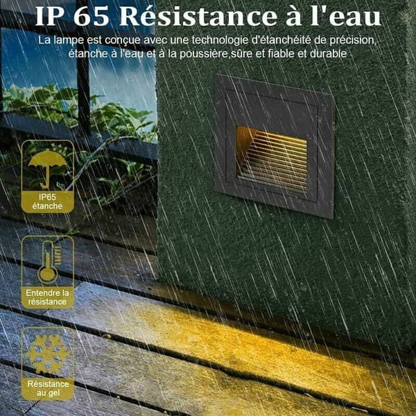 [RM]Enhance Your Spaces with Dimmable Stair Spotlight, LED Recessed Step Light for Waterproof Long Lifespan