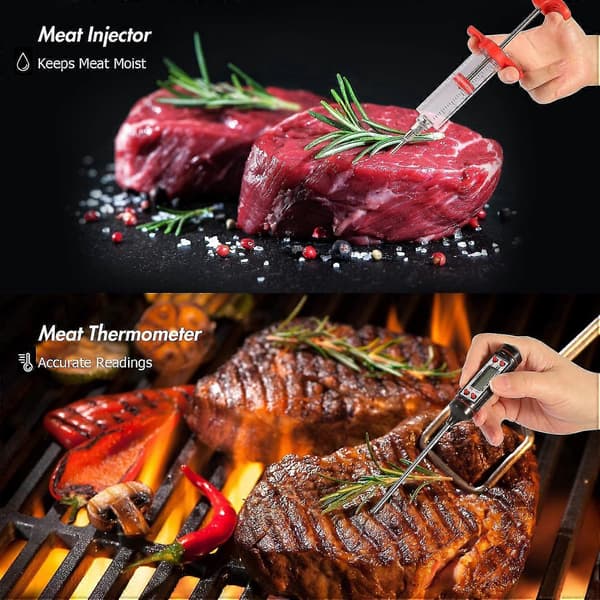 Grillredskabssæt 25-i-1 Grilltilbehør Grillredskaber Rustfrit Stål Grill