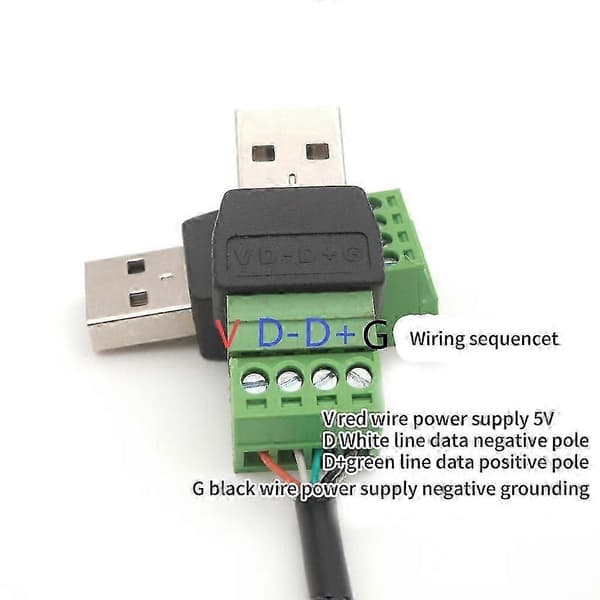 USB2.0 uros-liitinriviliitinsovitin, ei tarvitse juottaa, 4-nastaiset liittimet