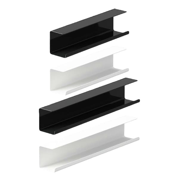 Effektive kabelorganisatorer i plast til under skrivebordet til at rydde op i ledningsstyring med nem montering, ventilerede designs, hvid 55 White 55