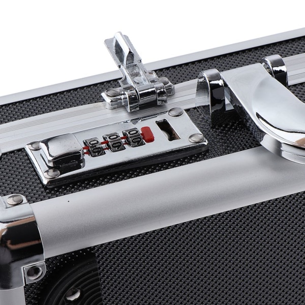 aluminium frisör salong låda lås hår sax stylister verktyg case svart