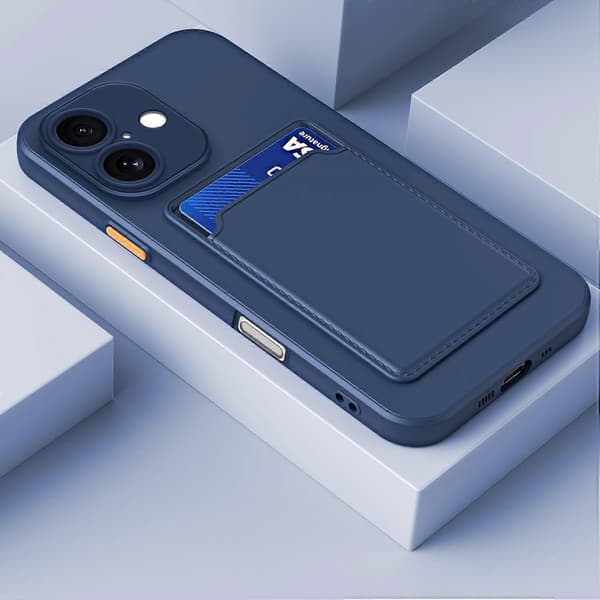 TPU-mobilskal med kontrastfärgade knappar för iPhone 17 Dark blue For iPhone 17