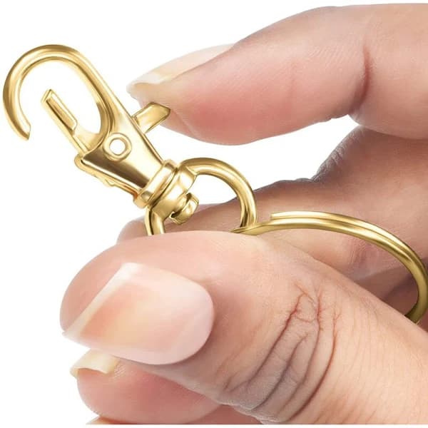 Swivel Snap Hooks Keychains with Chain and Open Jump Rings for Lanyards Sewing Projects Material Crafts, A[RM]