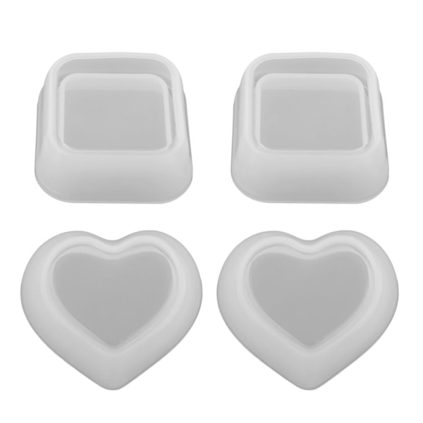 Square Heart Form Hartsgjutning Ornament Craft DIY Ljushållare