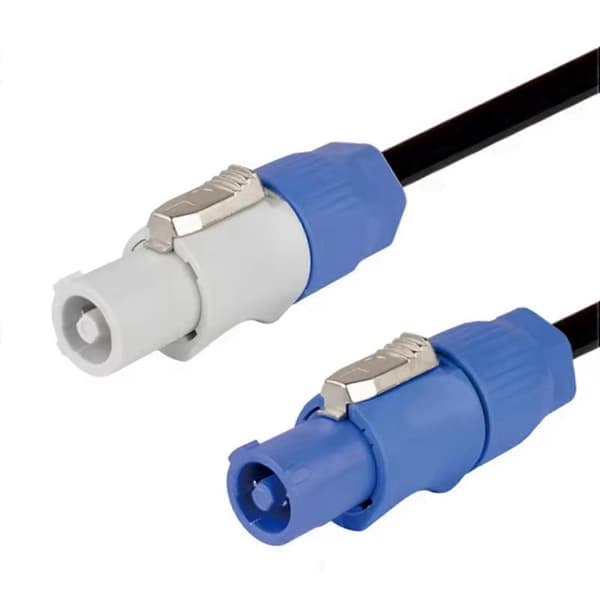 2X PowerCON 3x1,5mm2 enfas förlängningskabel 3-ledare strömkabel scenljus LED-ljus evenemangsshow, 2 meter