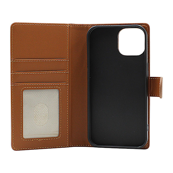 [RM]Skimblocker iPhone 15 Plånboksfodral Brun