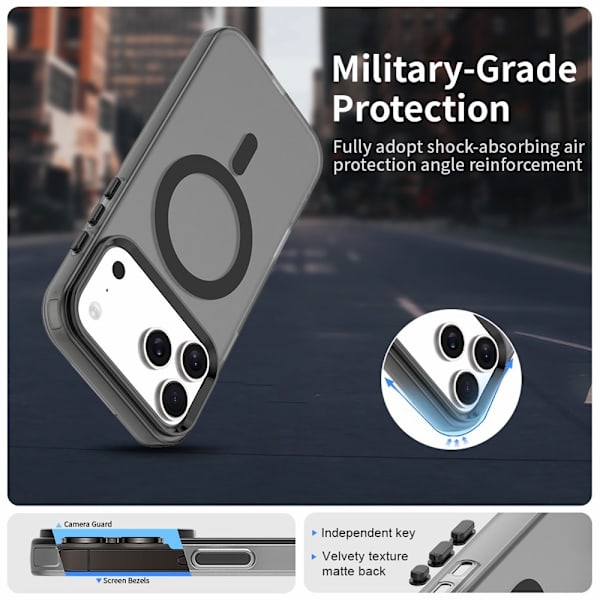 iPhone 17 Pro Max Deksel MagSafe Hybrid Svart[RM] 42