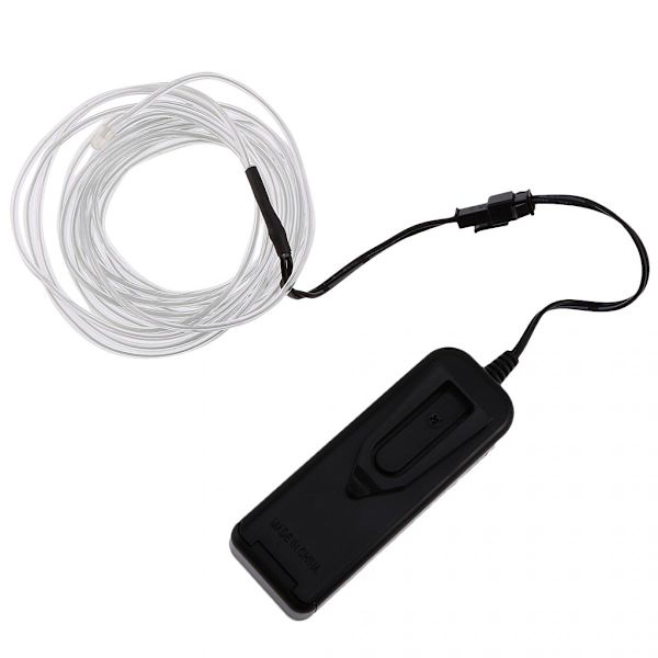 Luminescent Luminaire Led-lampor Armatur El Fil Fil 5 Meter Isblå
