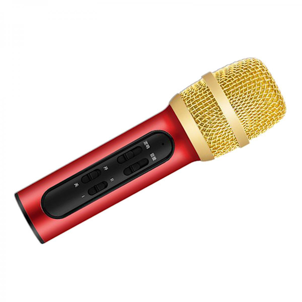 Trådlös dator DJ KTV Karaoke Kondensatormikrofon Live Mikrofon För Android Röd