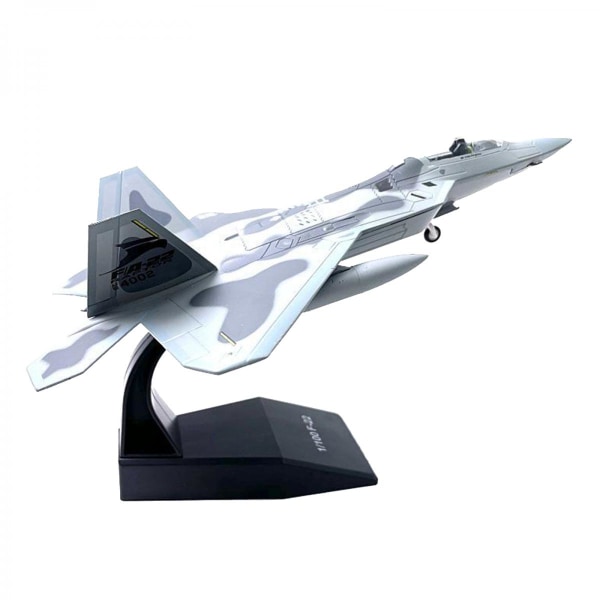 1/100 skala Diecast Metal Diecast F-22 Raptor Flygplan USA Air Force Militär stridsflygplan Plan modell Leksaker