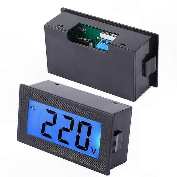 LCD-display Digital Voltmeter Panel Spændingsovervågning Tester Måler AC 80-500V To-leder