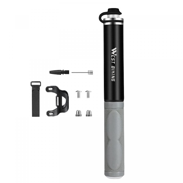 Mini Portabel Cykelpump Presta Schrader Ventil Kit
