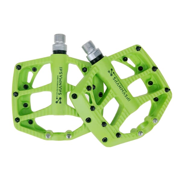 MTB Pedals Mountain Bike Pedals Wide 2 Bearings Lightweight Blue 0.45