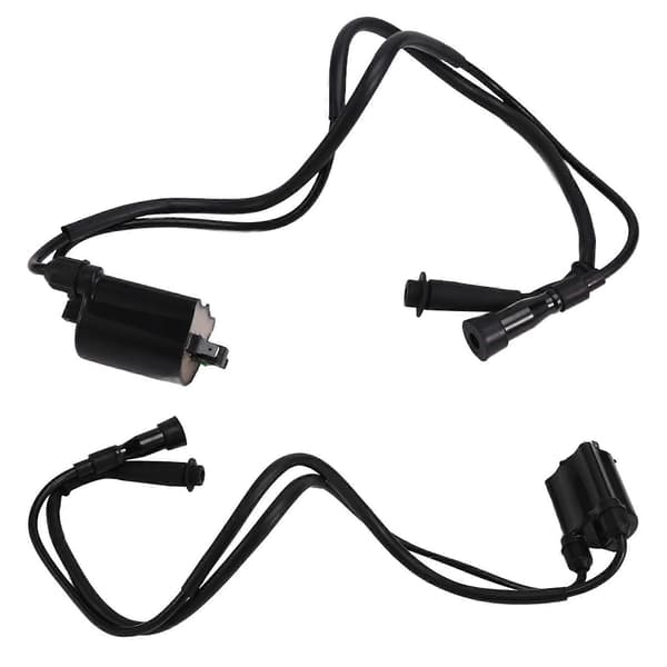 Motorcycle Ignition Coil and Spark Plug Cap Kit, Compatible with Honda Shadow VLX 600 VT600 1988-2007, 80mm Mounting Distance, 2-Pack