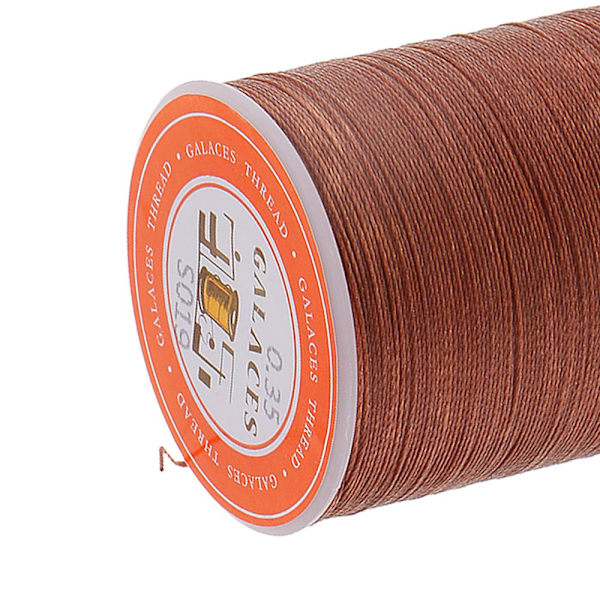 Rund Polyester Vaxtråd 0.35mm Sömnad DIY Hantverk Brun