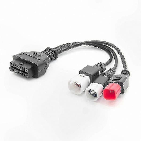 OBD2-skannerkabel för motorcyklar, 16 till 3/4/6-stiftsadapter för diagnossystem