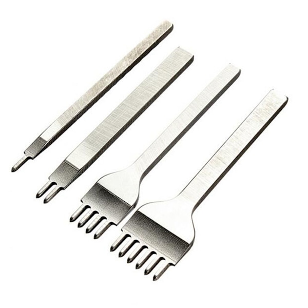 Läderhantverksverktyg Diamantstans Karvningsstans 3mm 6 stift silver
