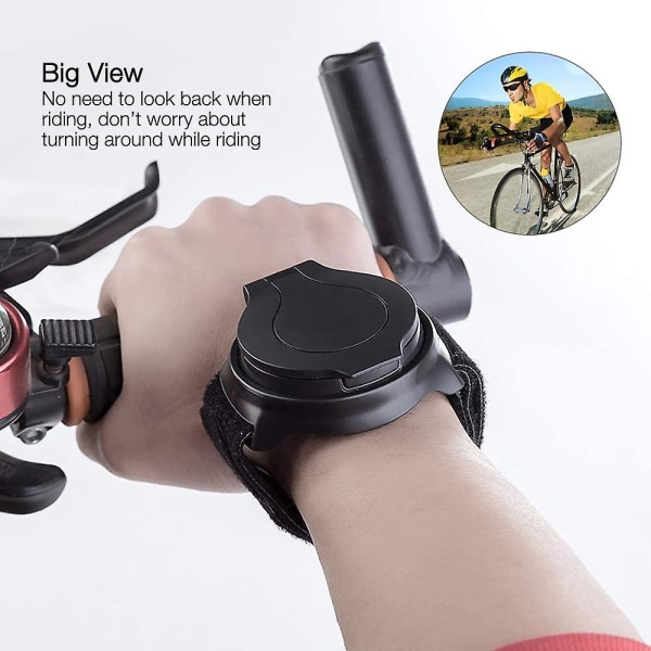 Cykelspegel, Armband Cykelspegel backspegel, 360 roterande spegel backspegel, säkerhetsspegel, cykeltillbehör Säker backspegel