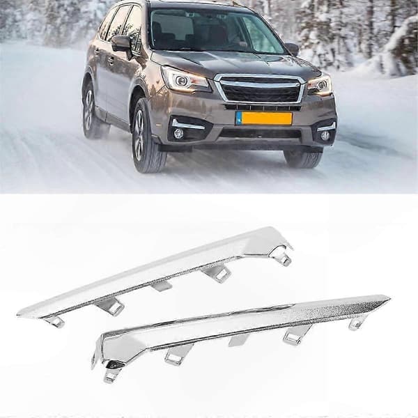 Tåkelyslist foran til 2016-2018 SUV-modeller, kromlistdeksel, 2 deler sett, kompatibel med flere kjøretøy Silver