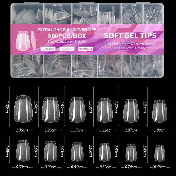 Förlängning Fake Nails Press på Salon Tip Manicure Tools style 2