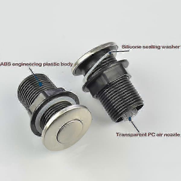 Air Switch for Food Waste Disposer with 1.5m Hose, Push Button Replacement for Sink Mounted Food Waste Disposer