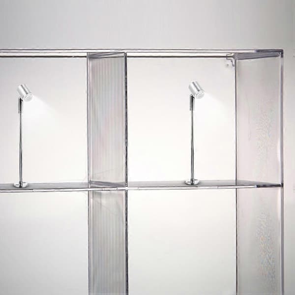 Liten Spotlight Stående Spotlight Smyckesvitrin Roterbar LED Liten Spotlight Silver Silver 26.50X3.00X2.30CM