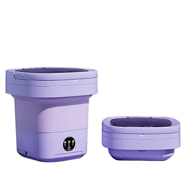 [RM] Small Foldable Washing Machine, 9L 2 in 1 Foldable Washer and Dryer, Purple
