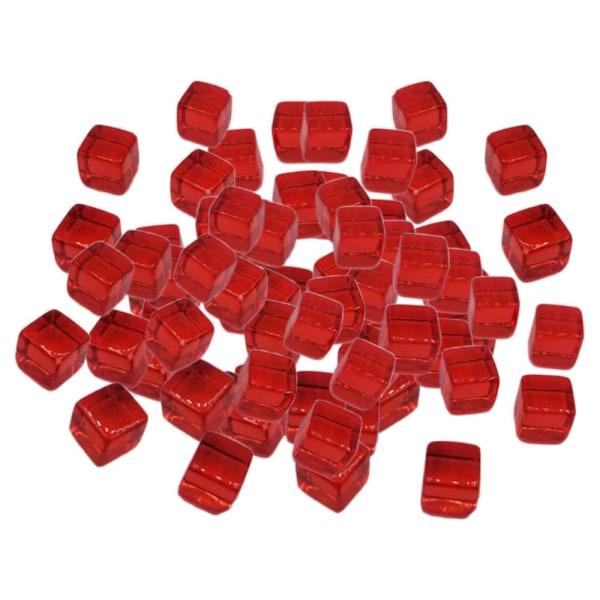100st 10mm färgglada tärningar brädspel kub för fest KTV leksaker röd