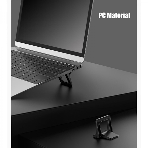 Bärbart Laptopställ, Osynligt Datorställ Vikbart Ergonomiskt Skrivbordsställ Kompatibelt med 10-15,6 tums PC-dator,