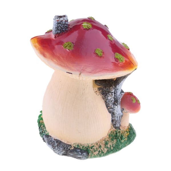 Svampfehus staty miniatyr älvträdgård & terrarium ny 4