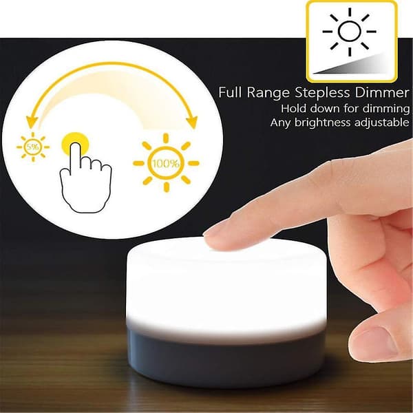 Bärbar Mini Nattlampa Touchlampa Sovrum Sänglampa USB-laddning Cold Light