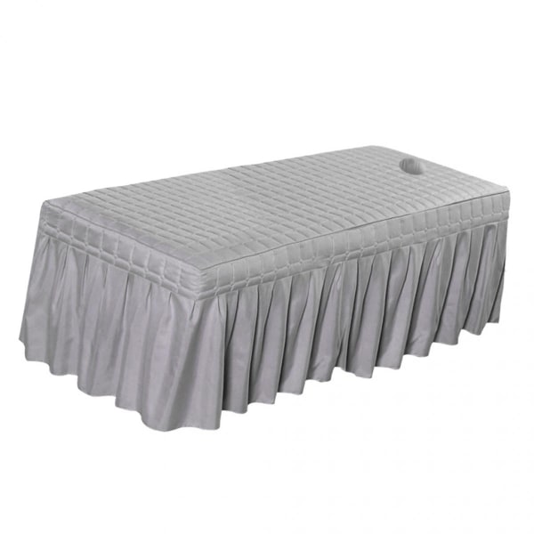 Massage Cosmetic Bord Valance Lakan Cover Med Hål Grå-185x70cm