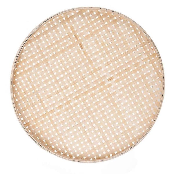 Bambu vävd förvaringskorg för hemmabruk 1 st Kök Beige Bambusikt