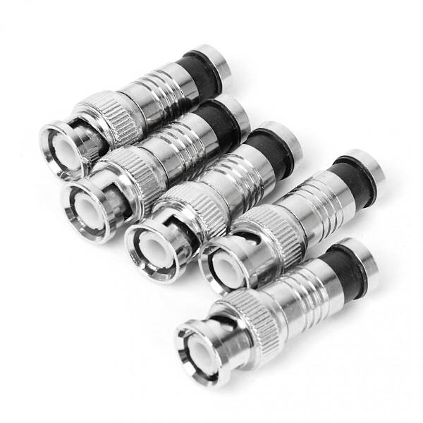 Parti 20st BNC Kompressionskontakt RG59/RG60 CCTV Koaxial Hane Adapter