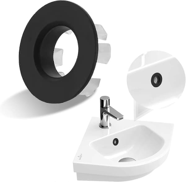 Stykker overløbsring, overløbspropper til vask og håndvask, 30 mm metalringe til badeværelsesvaskens overløb